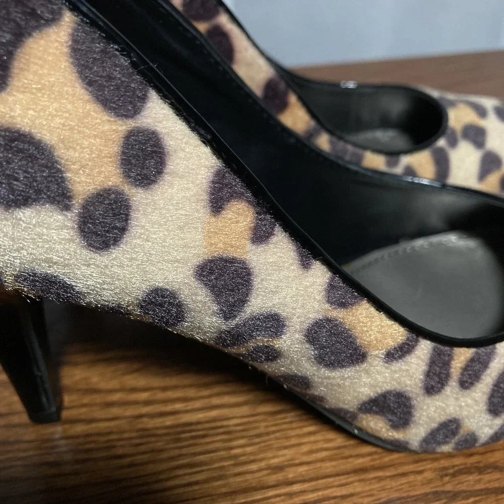 Fergalicious Utopia Fur Cheetah Print Leopard Going Out Pumps Heel Womens 8.5
